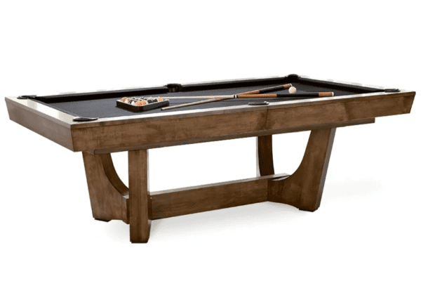 black cloth table for billiards
