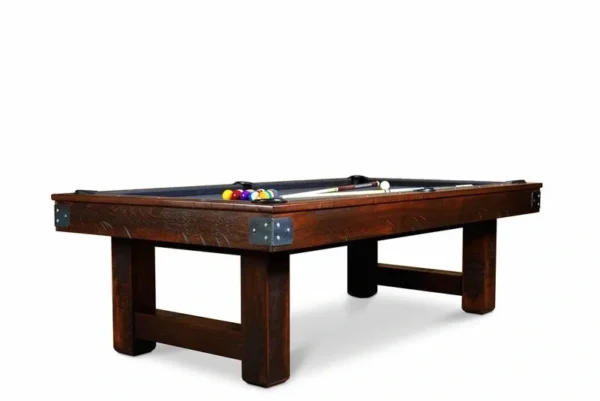 A Item # VG5178-PT with a wooden frame and a pool cue.