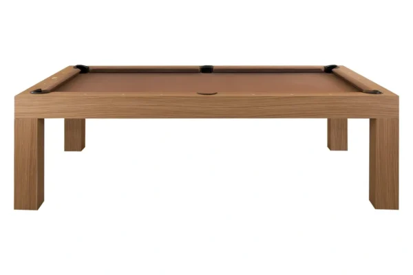 A billiard table with a Item # PH5164-PT leather top.