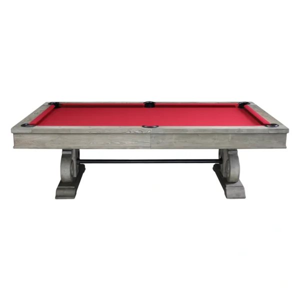 A pool table with a red cloth, Item # IM5154-PT.