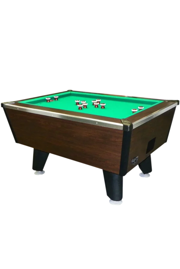 A pool table with a Item # CO5172-PT cloth.