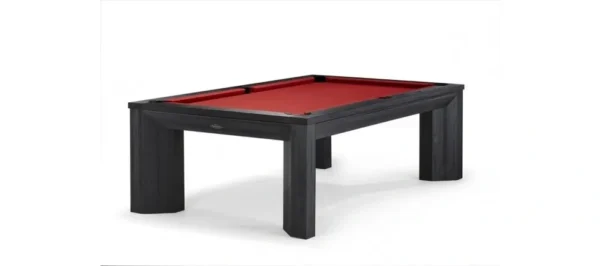 A pool table with a red cloth. (Item # BR5229-PT)