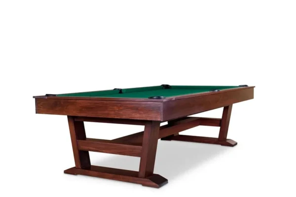 A pool table with a Item # AH5187-PT cloth.