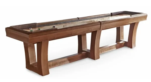 Item # CH6046-SH, a shuffleboard table with a wooden base.