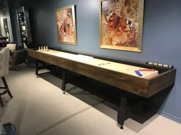 Item #HU6051-SH Shuffleboard table in a living room.