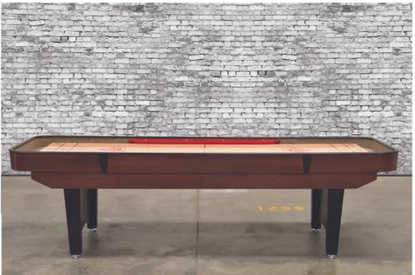 A VG6133-SH shuffleboard table with a red and black stripe.