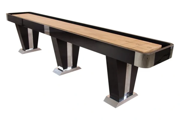 a Shuffleboard Table with three stands
