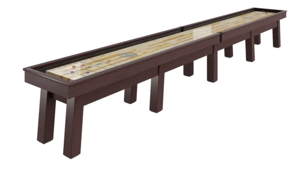 A CP6136-SH shuffleboard table with two legs.