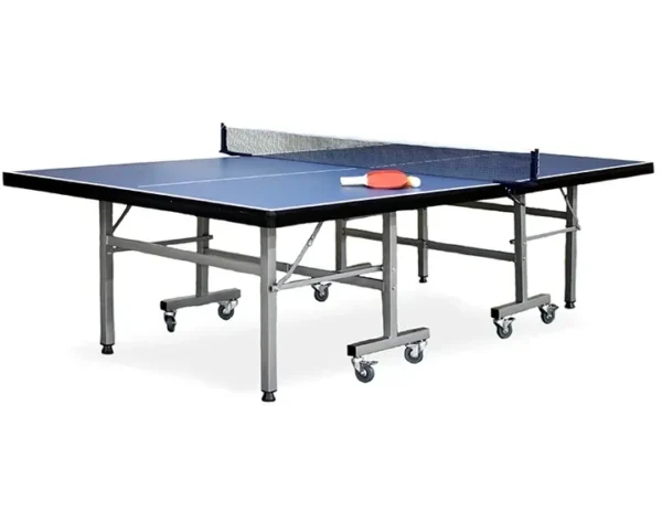 A ping pong table on a white background.