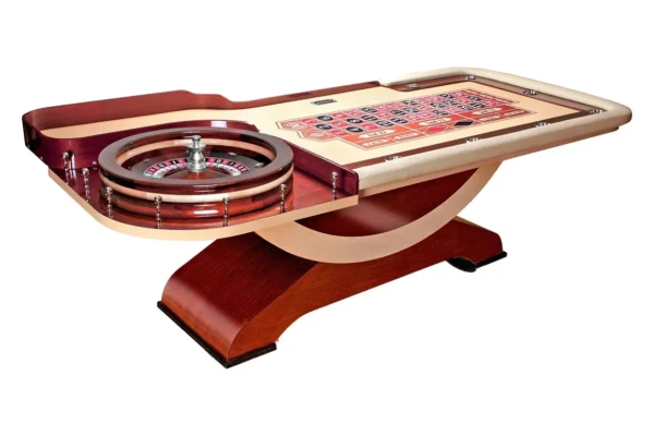 A casino table with a roule.
