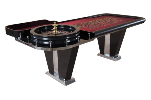 A casino table with a roule.