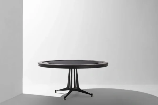 a round table on a white background