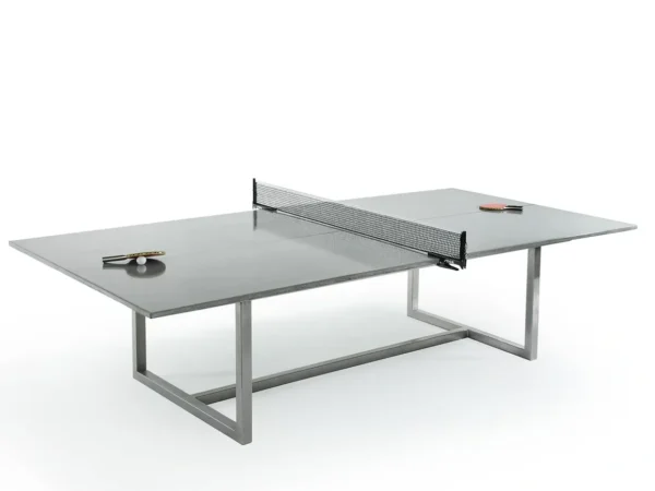Outdoor table tennis on white background