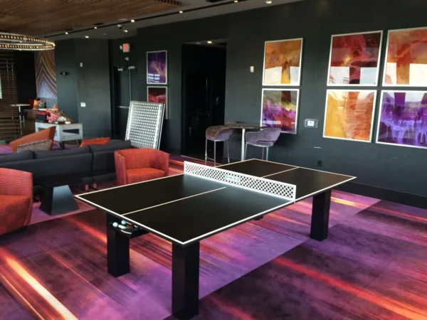 Outdoor table tennis board in matt black