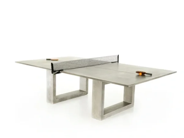 Outdoor table tennis board in light gray color