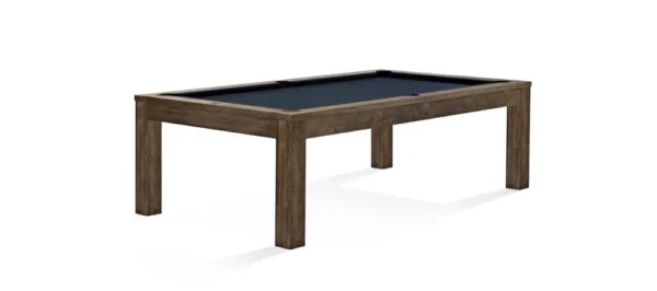 A billiard table with a black top.
