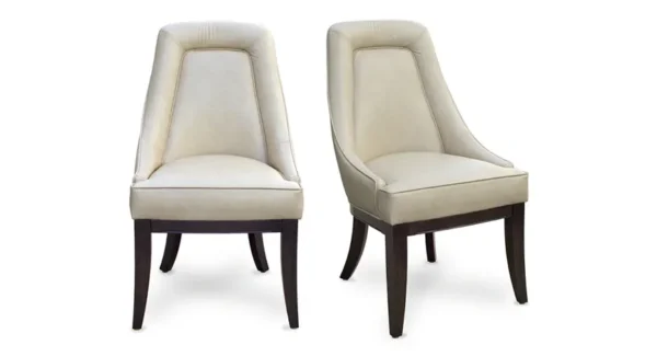 A pair of Item # CH13023-CH upholstered chairs on a white background.