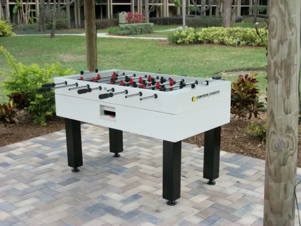 Performance games sure shot is foosball table in white