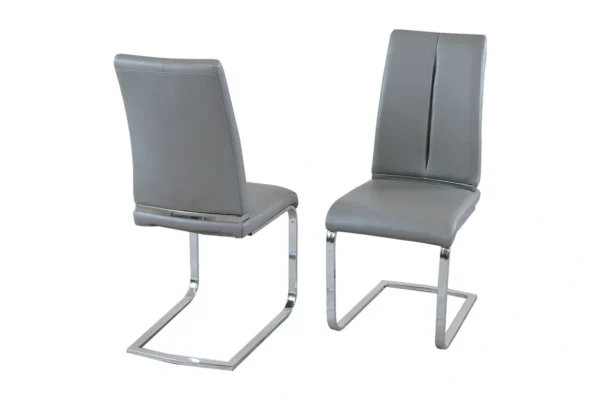two gray color chairs on display
