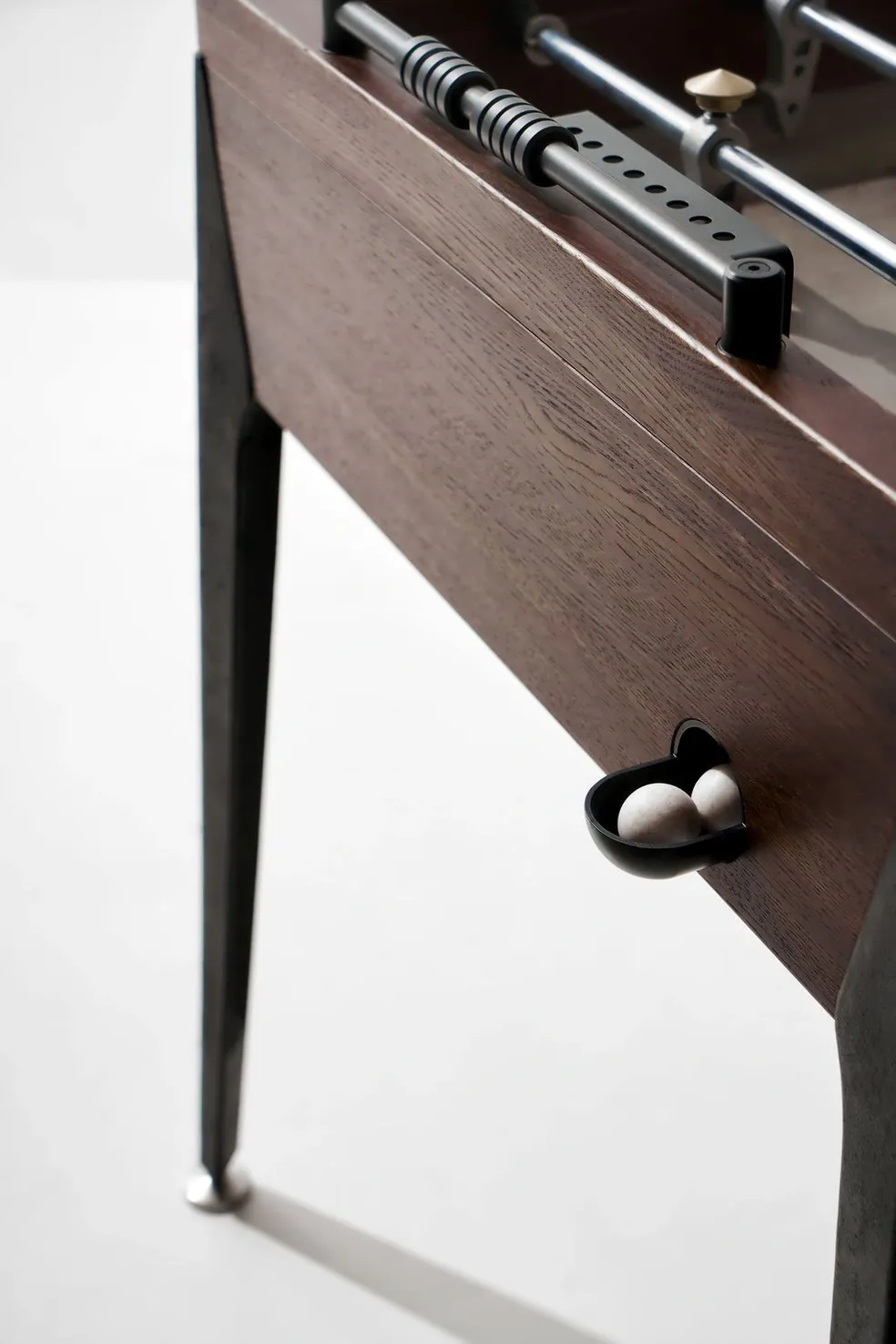 A foosball table with two Item # MO17001-FB on it.