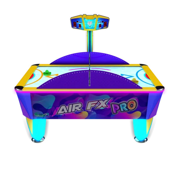 An Item # MO17001-FB air hockey table with the word air fx on it.