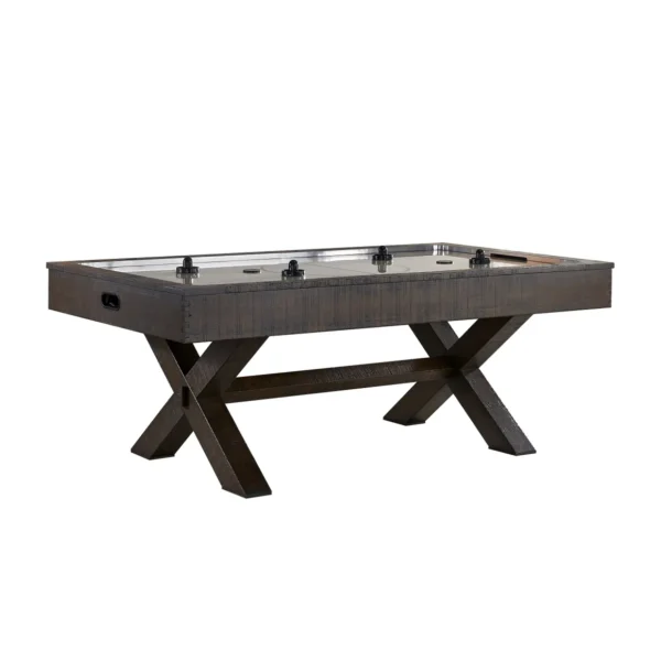 The Item # MO17001-FB is made of wood and has a glass top.
