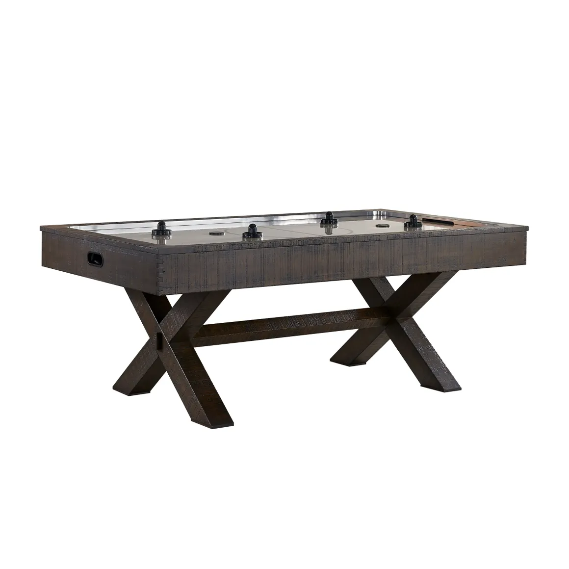 The Item # MO17001-FB is made of wood and has a glass top.