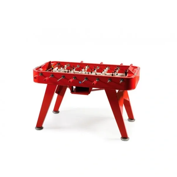 A red Item # MO17001-FB foosball table on a white background.
