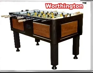 A foosball table with Item # MO17001-FB on it.
