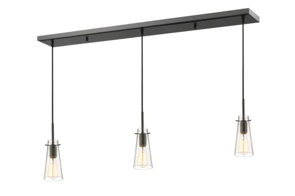 Three ZL26047-LT pendant hanging from a black metal chain.