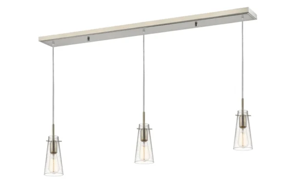 Three ZL26048-LT pendant with clear glass shades.