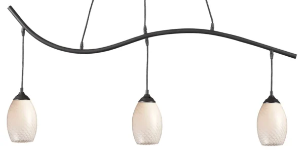 Three Item # ZL26063-LT chandelier with a black finish.