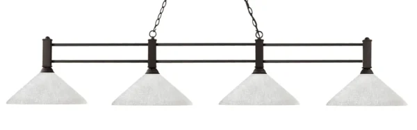 A three light [Item # ZL26066-LT] chandelier with frosted glass shades.