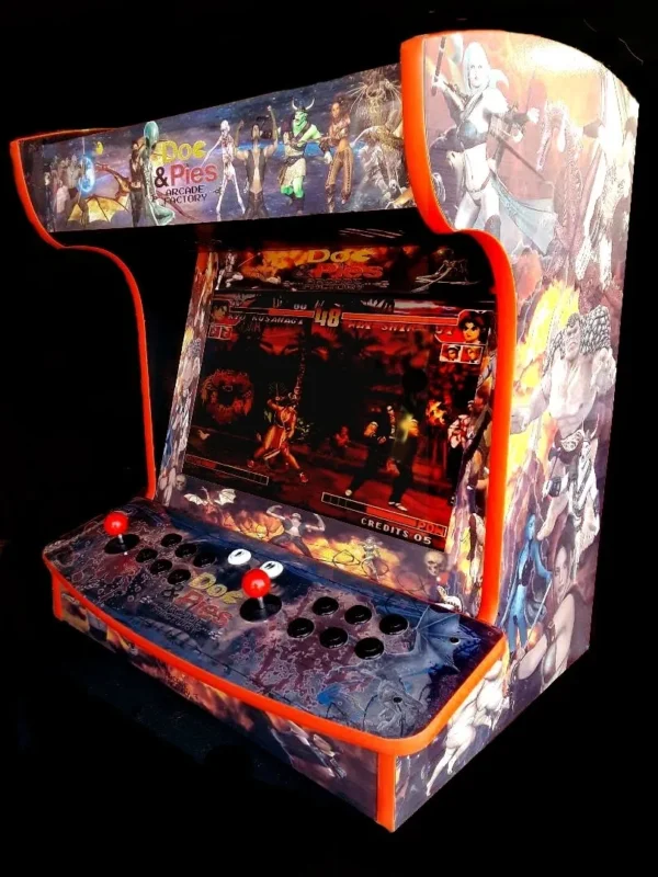 A video game machine with Item # AF20075-AG on it which contains a lot of characters.