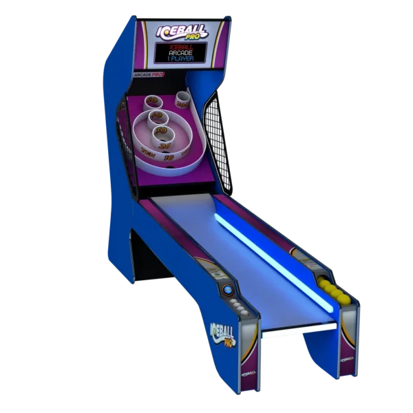 A bowling machine with Item # IM20017-AG on it.