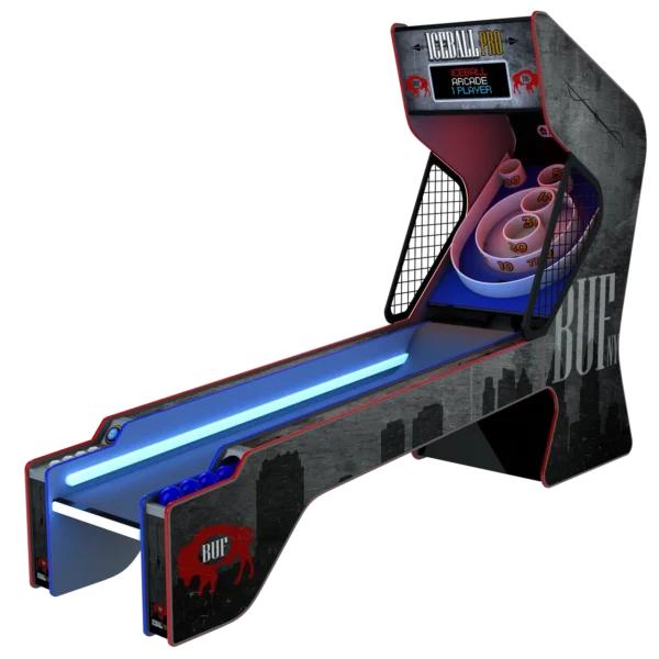 A bowling machine with the Item # ICE20022-AG on it.