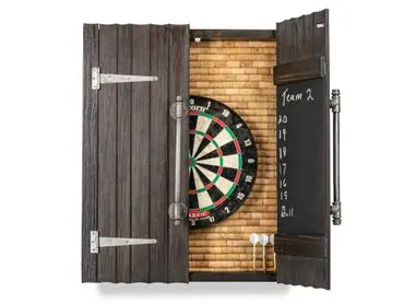 Industrial Dartboard Cabinet On White Background