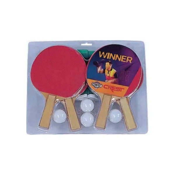 Two Item # IM25011-AC ping pong paddles and balls in a package.