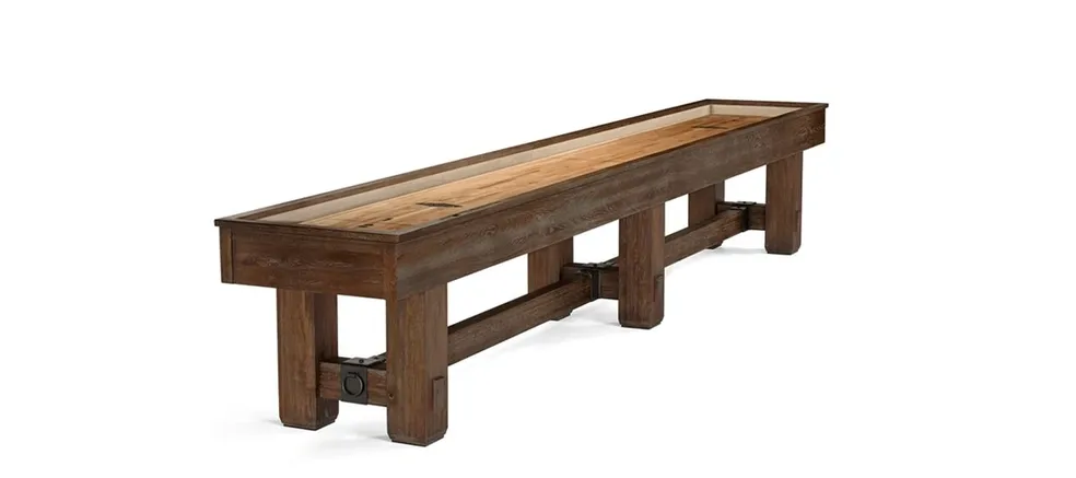 Item # BR6152-SH, a long, narrow wooden table with a rustic finish and visible wood grain, set against a plain white background.