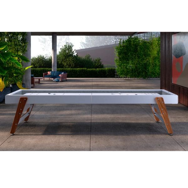 Modern outdoor shuffleboard table.